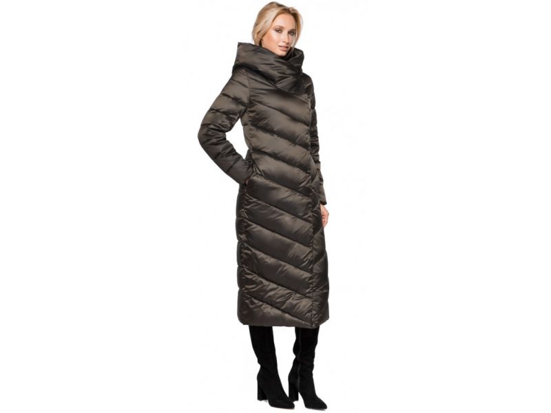 Брендовый зимний воздуховик женский цвет капучино модель 31016, фото 1