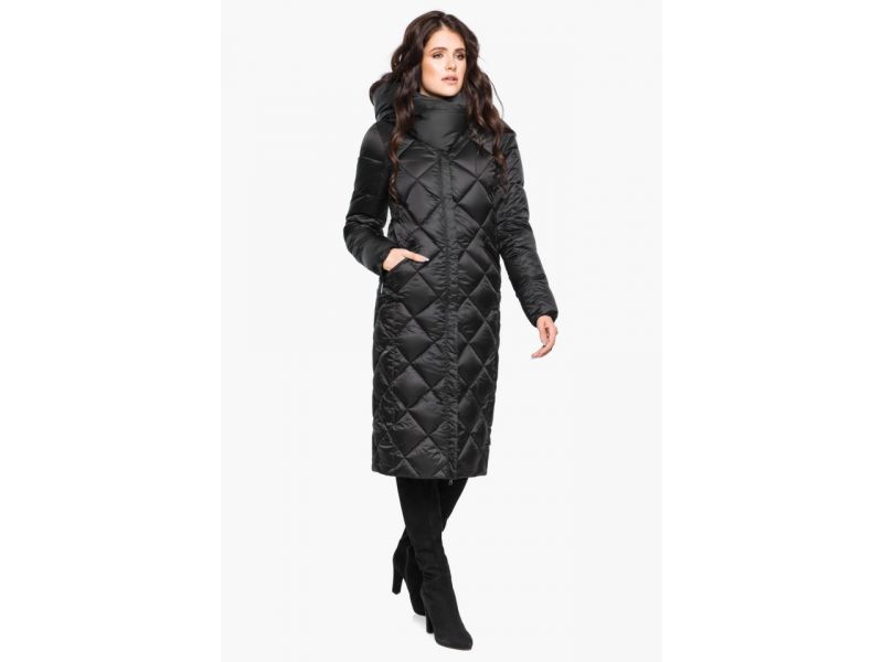Зимний воздуховик черный женский стильный модель 31031, фото 1