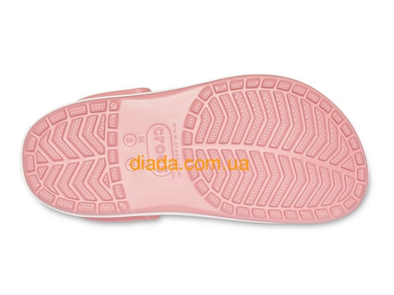 Кроксы женские пудровые с белой платформой Сабо Crocs Crocband Platform Clog, фото 6