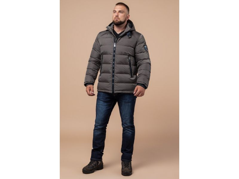 Зимняя мужская куртка удобная цвета сафари модель 32540, фото 2