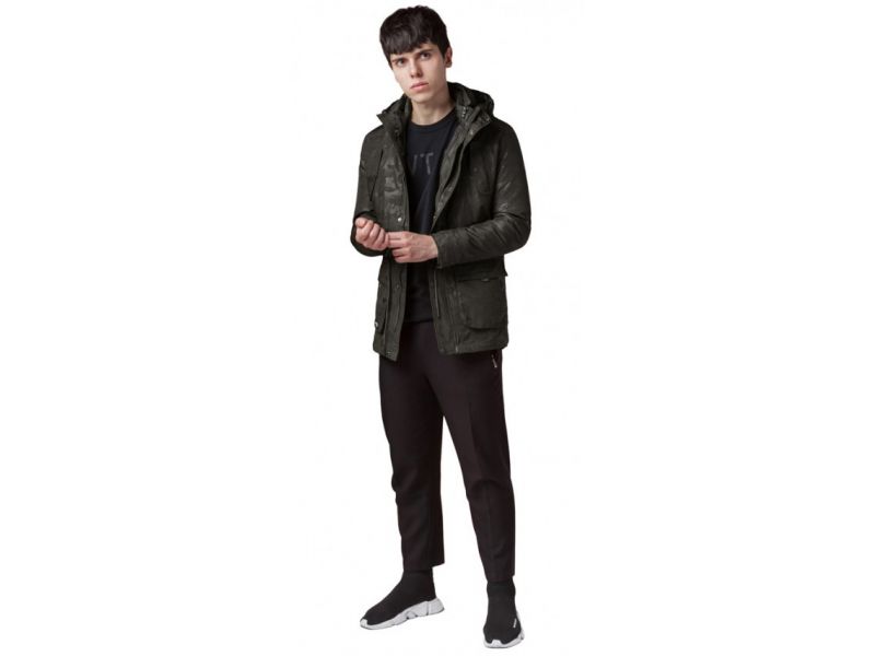 Молодежная осенне-весенняя куртка 2 в 1 мужская цвета хаки модель 12121, фото 1