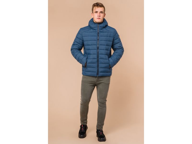 Темно-бирюзовая мужская куртка с карманами модель 40962, фото 2