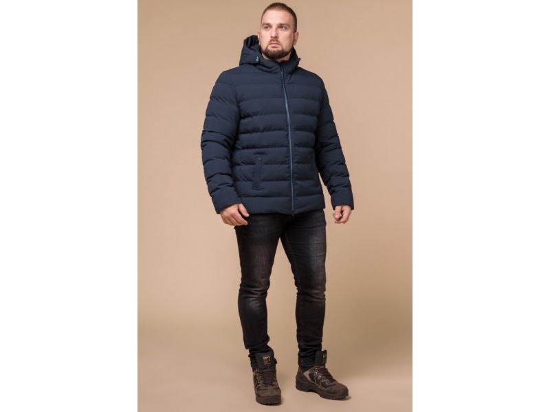 Мужская зимняя куртка цвет синий-электрик модель 45115, фото 1