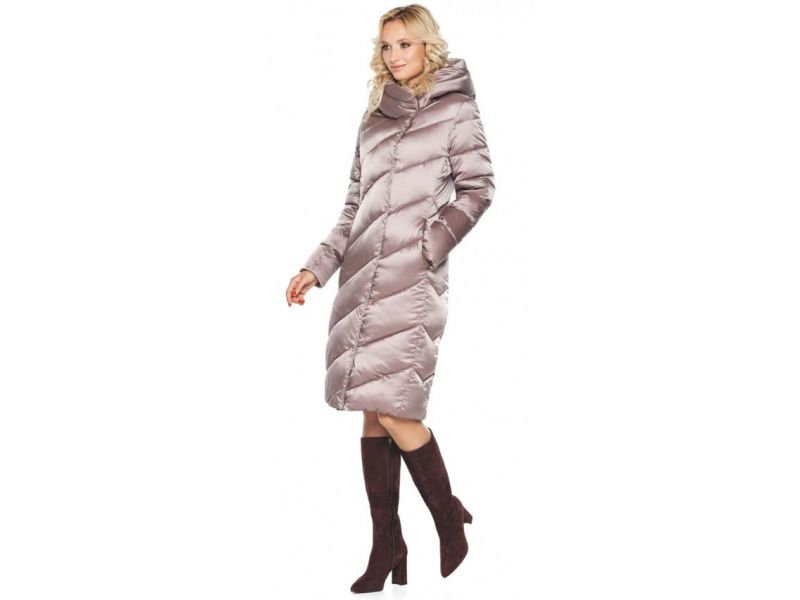 Воздуховик зимний цвета пудры женский модель 30952, фото 1