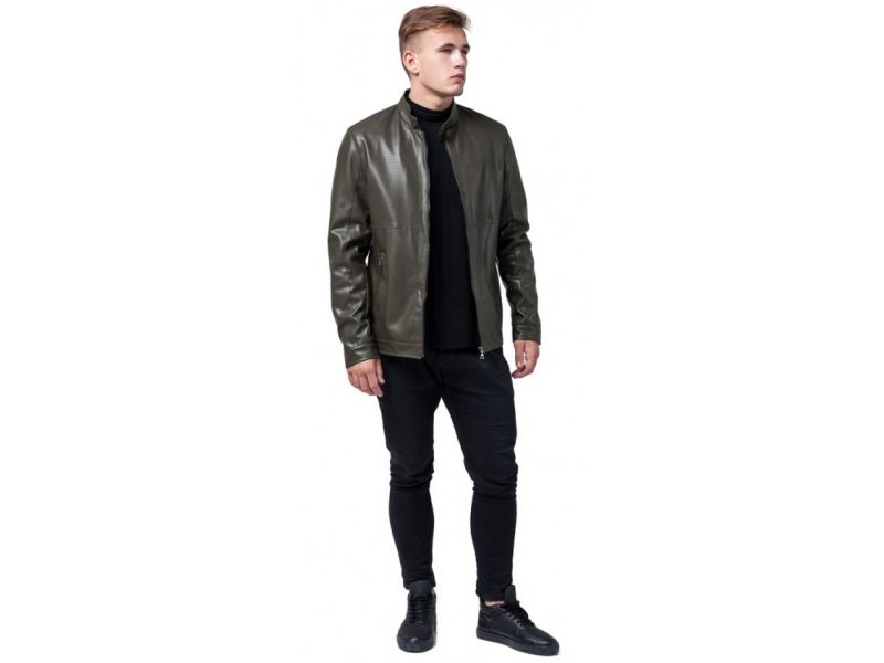 Куртка молодежная цвета хаки мужская осенне-весенняя модель 2193, фото 1