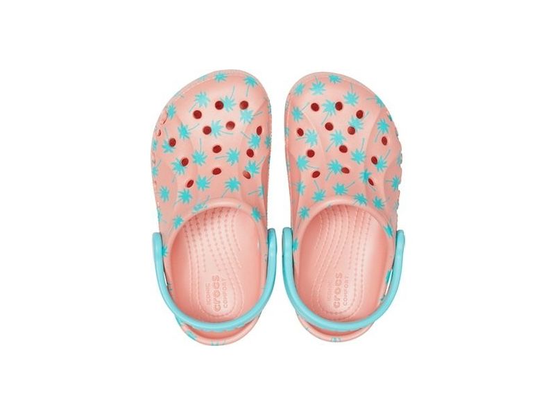 Детские кроксы Kids' Bayaband Seasonal Graphic Clog Крокс с пальмами, фото 6