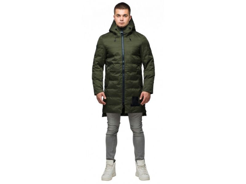 Парка мужская цвета хаки молодежная осенне-весенняя модель 25800, фото 1