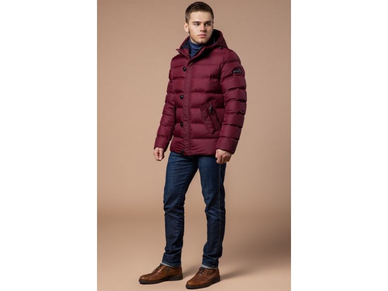 Куртка мужская красная высокого качества зимняя модель 20180, фото 2