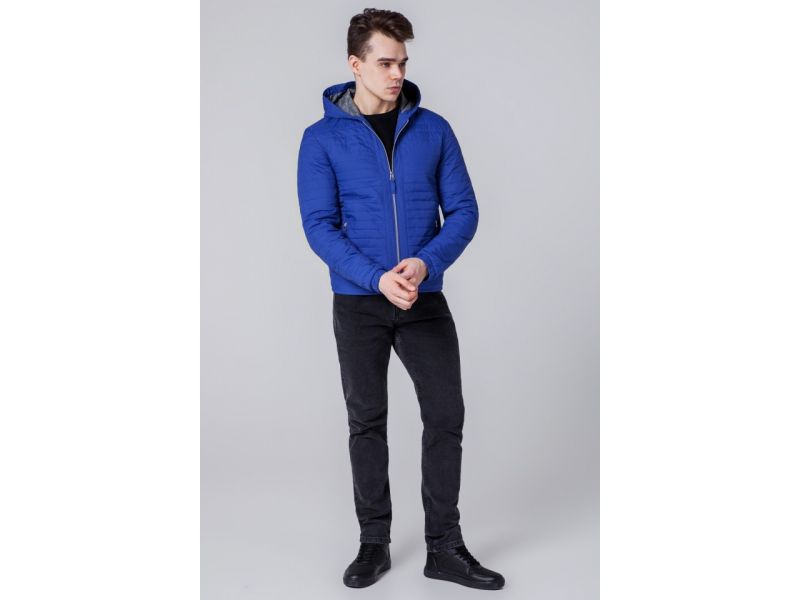 Мужская осенне-весенняя ветровка цвет электрик модель 1295, фото 2