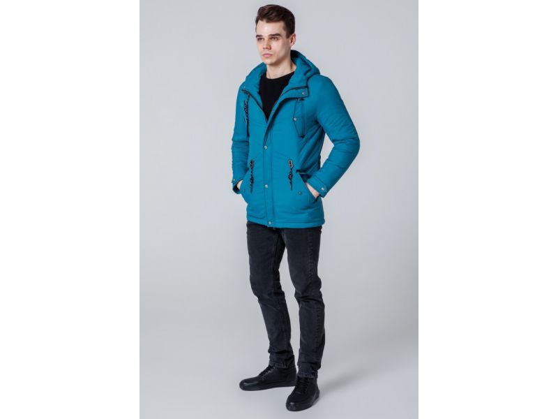 Бирюзовая ветровка мужская осенне-весенняя модель 1342, фото 2