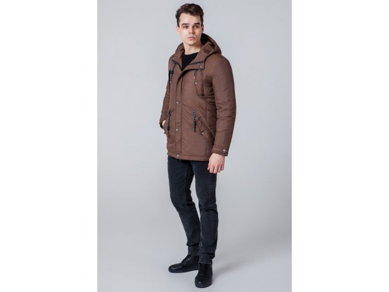 Ветровка коричневая осенне-весенняя мужская модель 1342, фото 2