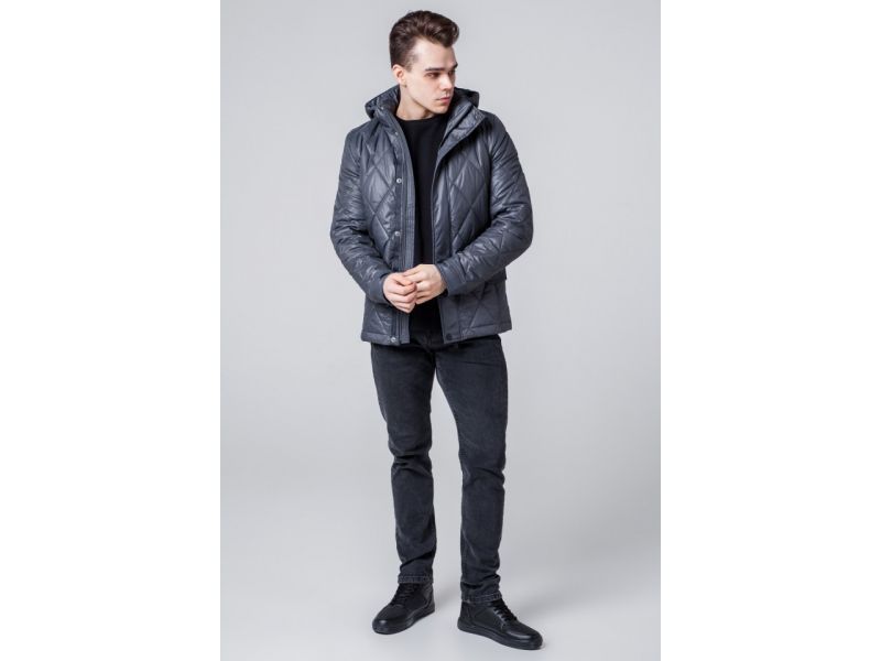 Ветровка темно-серая мужская осенне-весенняя модель 1489, фото 1