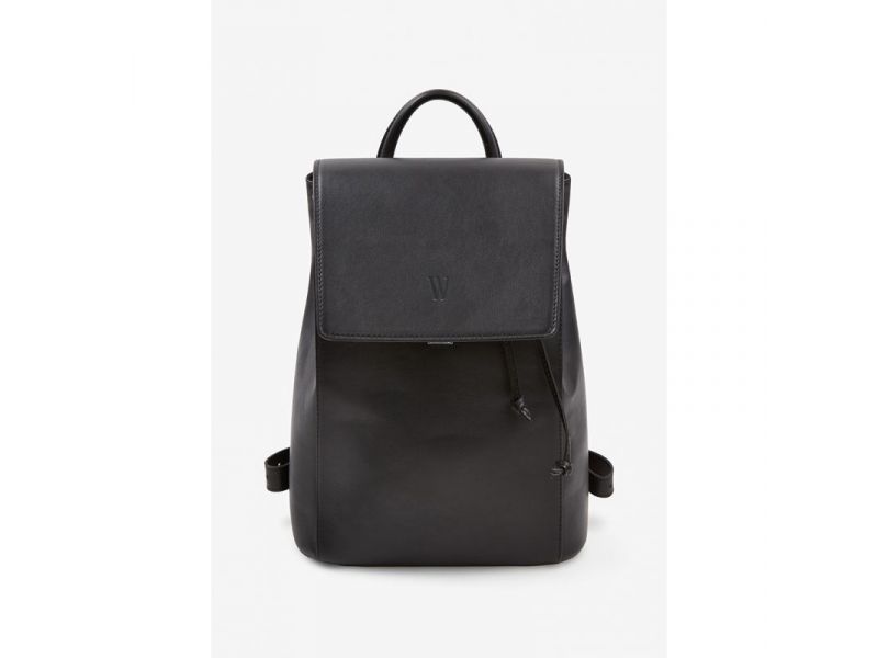 Женский кожаный рюкзак Kim черный краст, фото 1