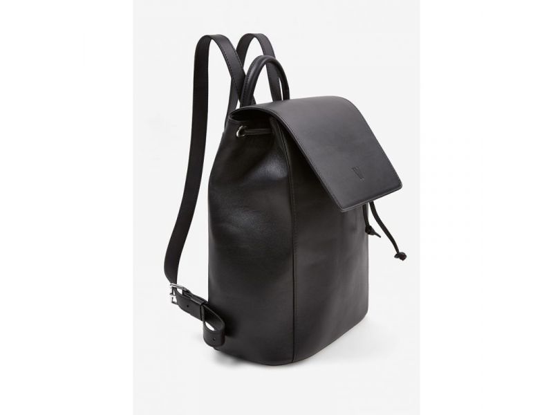 Женский кожаный рюкзак Kim черный краст, фото 2