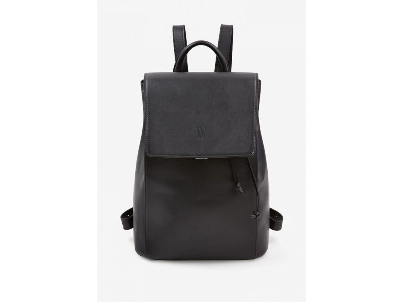 Женский кожаный рюкзак Kim черный краст, фото 3