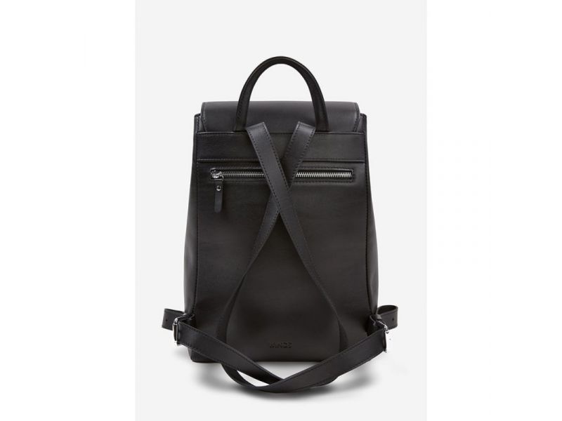 Женский кожаный рюкзак Kim черный краст, фото 4