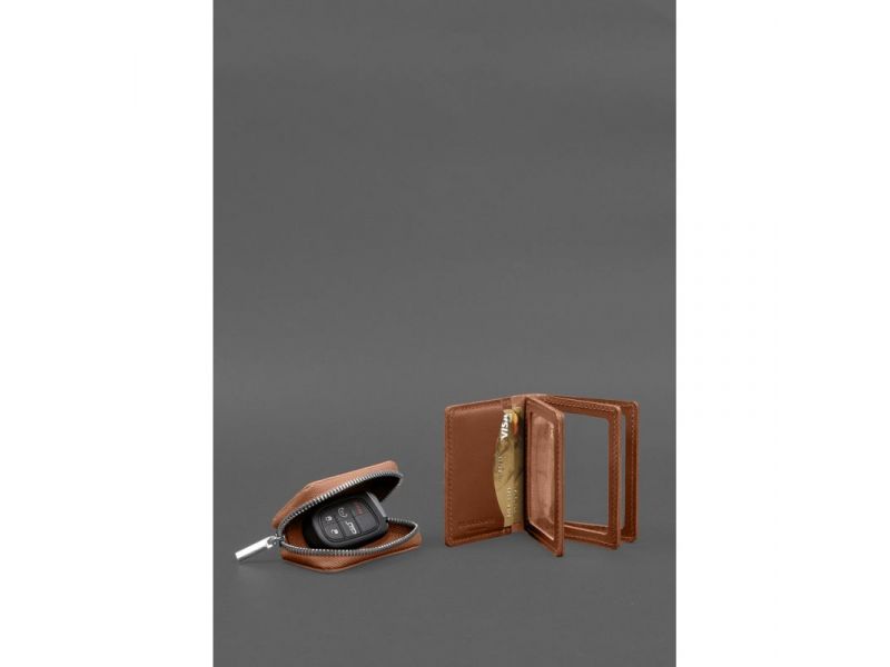 Набор кожаных аксессуаров AUTO 2.0 Светло-коричневый, фото 6