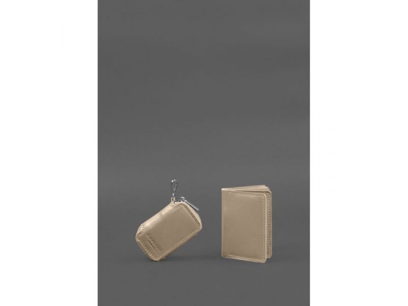 Набор кожаных аксессуаров AUTO 2.0 Светло-бежевый, фото 3
