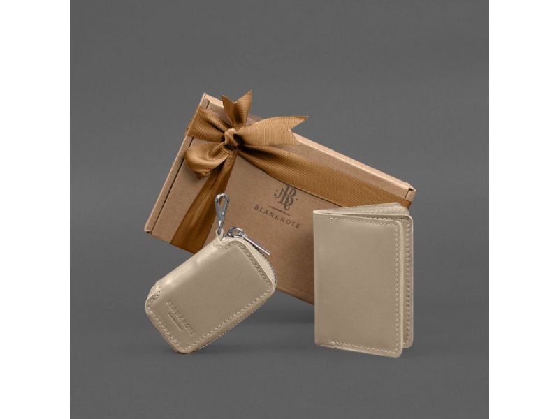 Набор кожаных аксессуаров AUTO 2.0 Светло-бежевый, фото 9