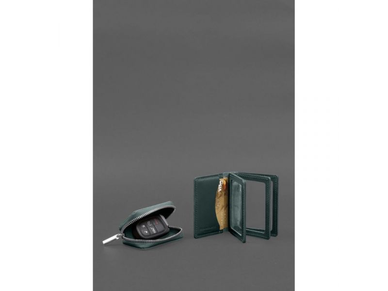 Набор кожаных аксессуаров AUTO 2.0 Зеленый, фото 6