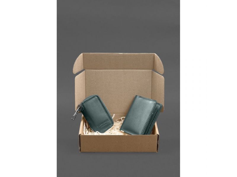 Набор кожаных аксессуаров AUTO 2.0 Зеленый, фото 7