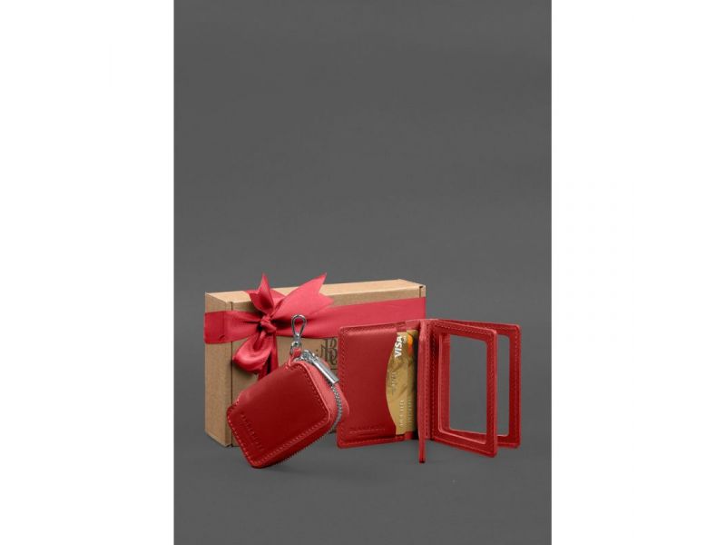 Набор кожаных аксессуаров AUTO 2.0 Красный, фото 2