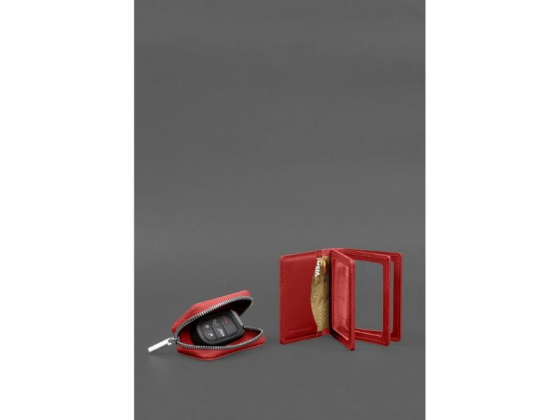 Набор кожаных аксессуаров AUTO 2.0 Красный, фото 6