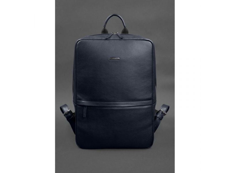 Кожаный рюкзак Foster 1.1 Темно-синий, фото 1