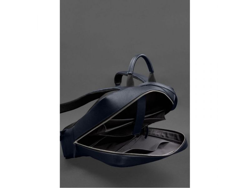 Кожаный рюкзак Foster 1.1 Темно-синий, фото 4