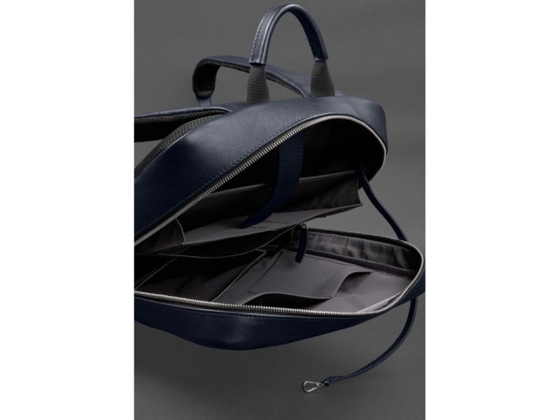 Кожаный рюкзак Foster 1.1 Темно-синий, фото 5