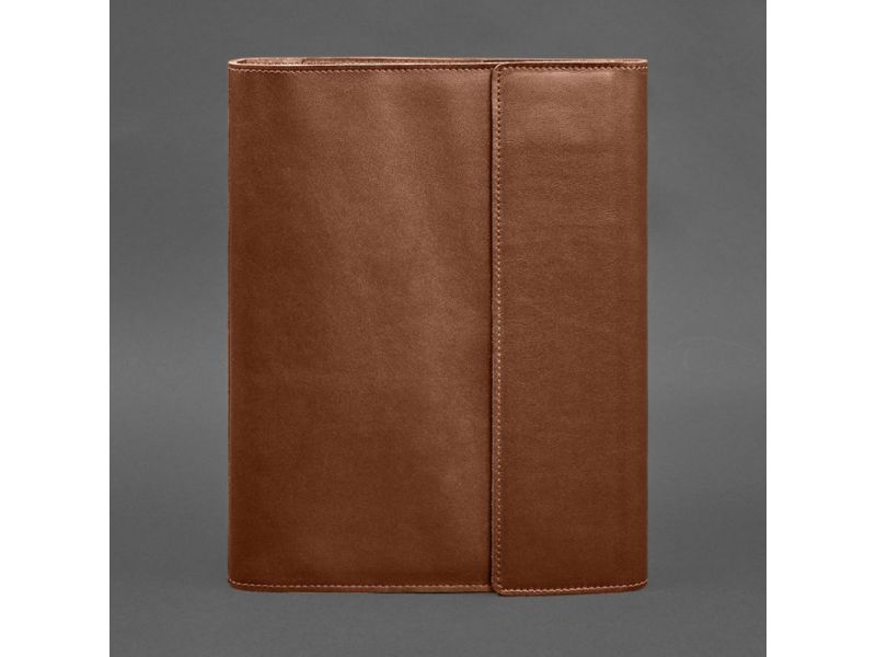 Кожаная папка для документов &amp;quot;Семейная&amp;quot; А4 на сегрегаторе с файлами светло-коричневая, фото 10
