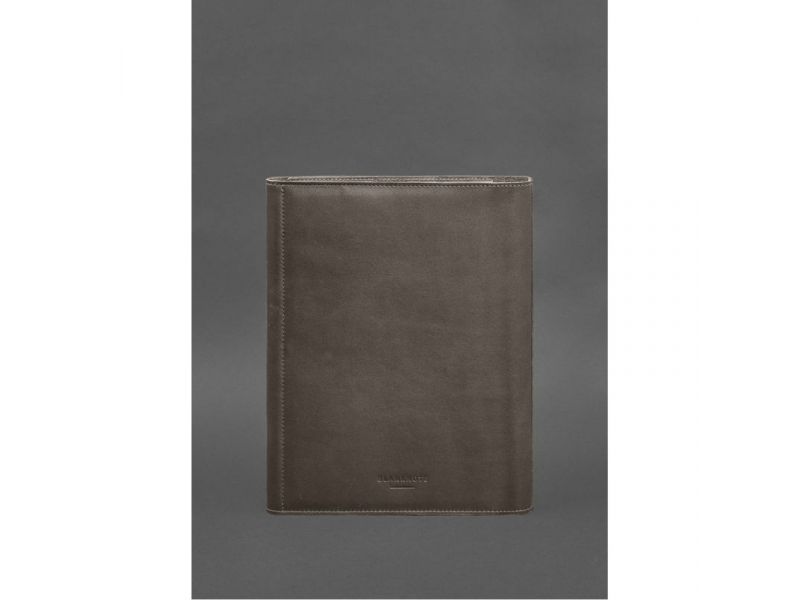 Кожаная папка для документов &amp;quot;Семейная&amp;quot; А4 на сегрегаторе с файлами темно-бежевая, фото 9