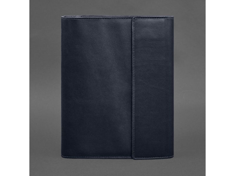 Кожаная папка для документов &amp;quot;Семейная&amp;quot; А4 на сегрегаторе с файлами темно-синяя, фото 10
