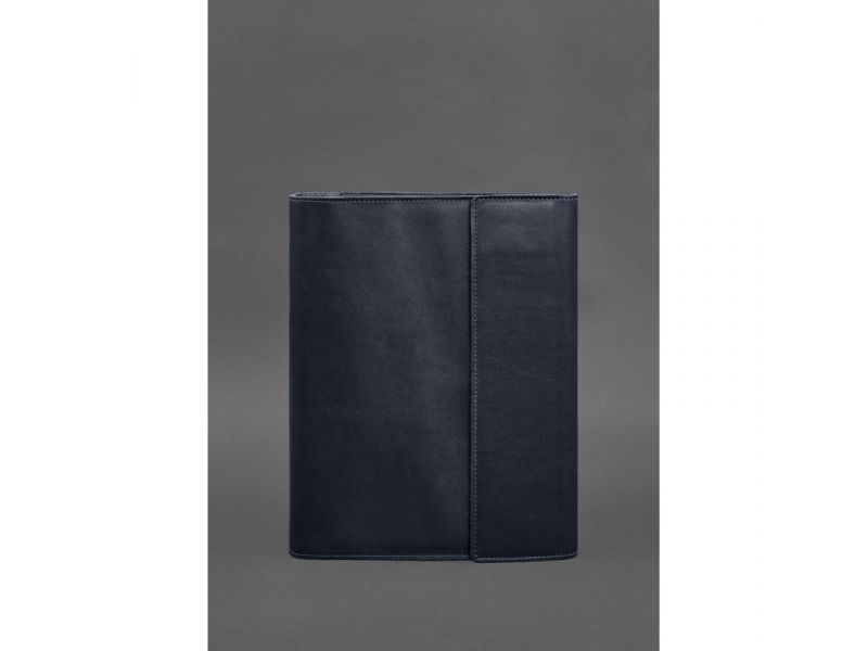 Кожаная папка для документов &amp;quot;Семейная&amp;quot; А4 на сегрегаторе с файлами темно-синяя, фото 1