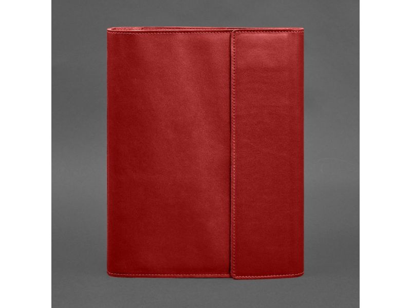 Кожаная папка для документов &amp;quot;Семейная&amp;quot; А4 на сегрегаторе с файлами красный, фото 10