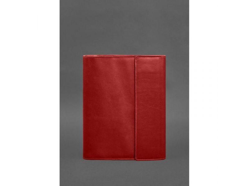 Кожаная папка для документов &amp;quot;Семейная&amp;quot; А4 на сегрегаторе с файлами красный, фото 1