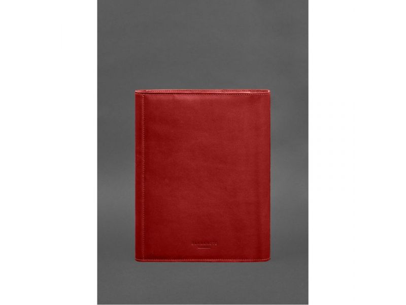 Кожаная папка для документов &amp;quot;Семейная&amp;quot; А4 на сегрегаторе с файлами красный, фото 9