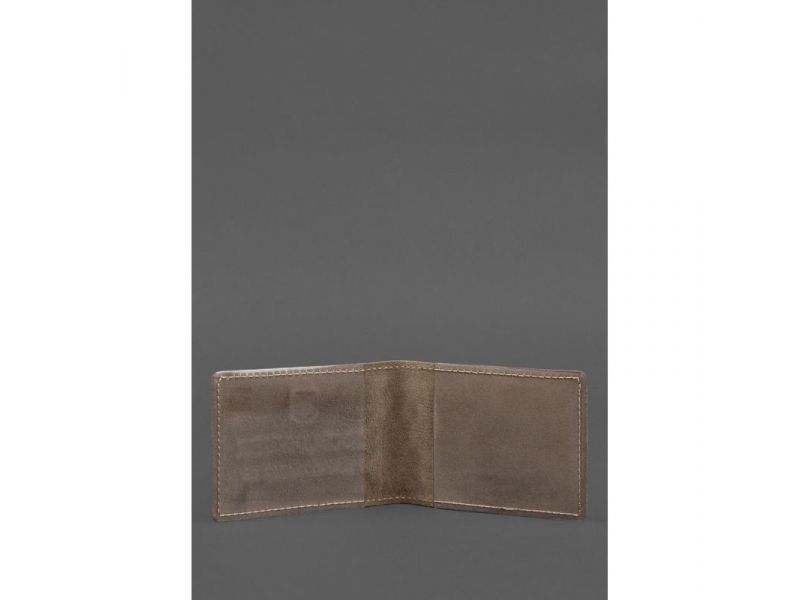 Кожаная обложка для удостоверения участника боевых действий (УБД) светло-бежевая Crazy Horse, фото 2