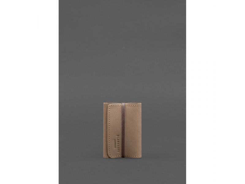 Кожаный кард-кейс 1.1 светло-бежевый Crazy Horse, фото 1