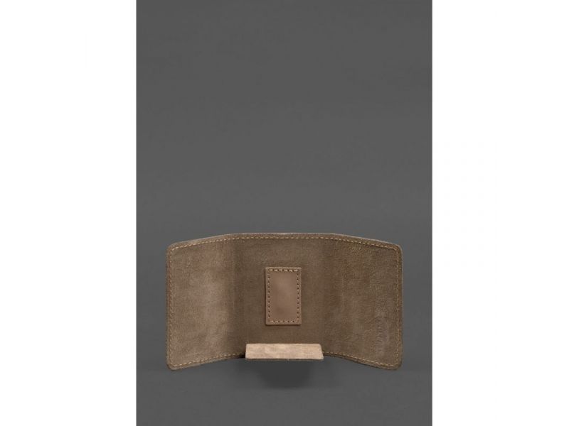 Кожаный кард-кейс 1.1 светло-бежевый Crazy Horse, фото 3