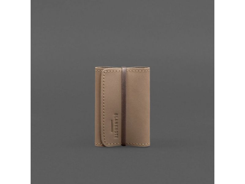 Кожаный кард-кейс 1.1 светло-бежевый Crazy Horse, фото 5