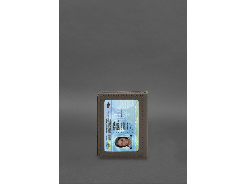 Кожаная обложка для водительского удостоверения, ID и пластиковых карт 2.1 темно-бежевый, фото 10