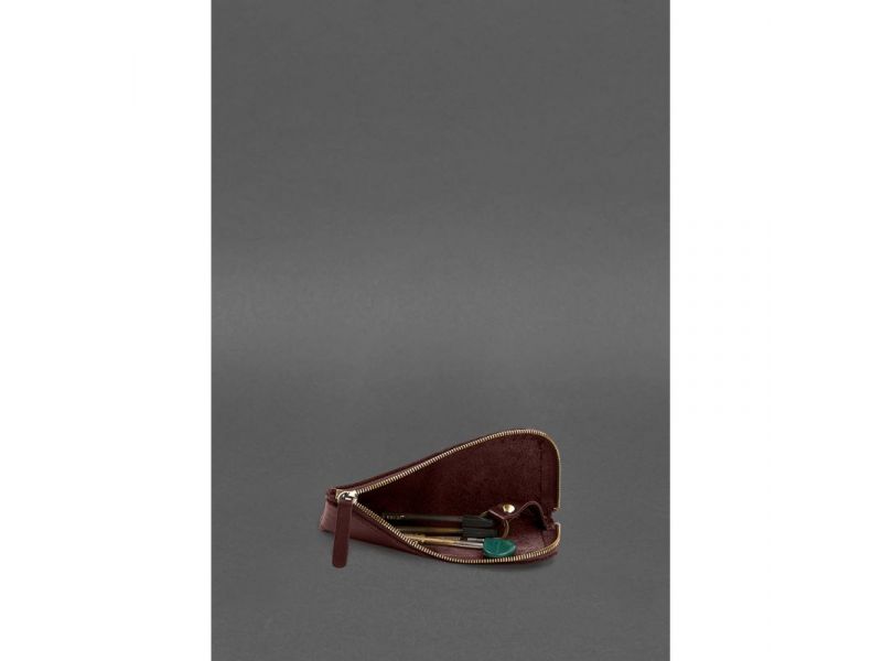 Кожаная карманная ключница 5.0 Бордовая, фото 2