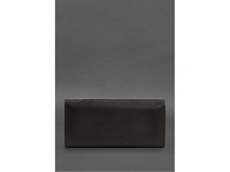 Кожаный  клатч (портмоне) на кнопке 5.0 Темно-коричневый краст, фото 7