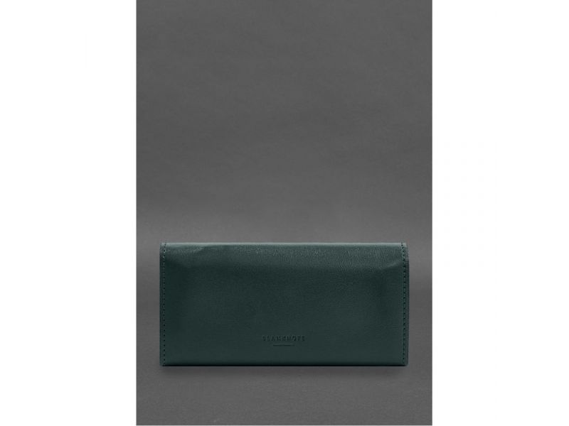 Кожаный  клатч (портмоне) на кнопке 5.0 Зеленый краст, фото 7