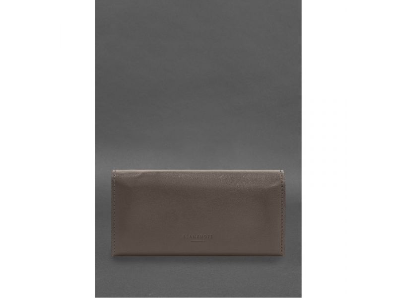 Кожаный  клатч (портмоне) на кнопке 5.0 Темно-бежевый, фото 7