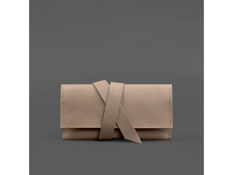 Кожаный кисет для табака 1.0 светло-бежевый Crazy Horse, фото 5