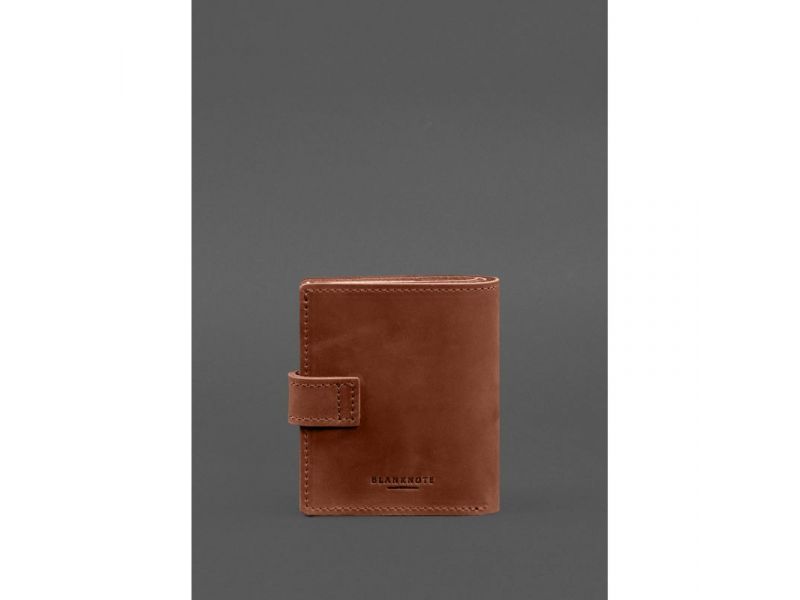 Кожаная обложка-портмоне для удостоверения офицера ДПСУ 11.2 светло-коричневая Crazy Horse, фото 5