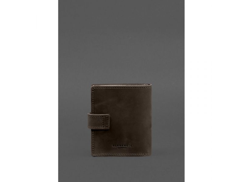 Кожаная обложка-портмоне для удостоверения офицера ДПСУ 11.2 темно-коричневая Crazy Horse, фото 5