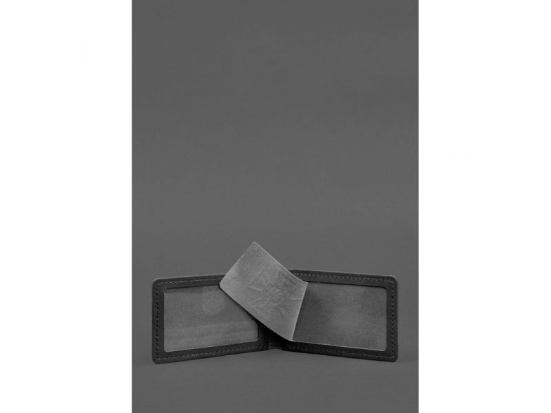 Кожаная обложка на удостоверение ДСНС с карманом черная, фото 3